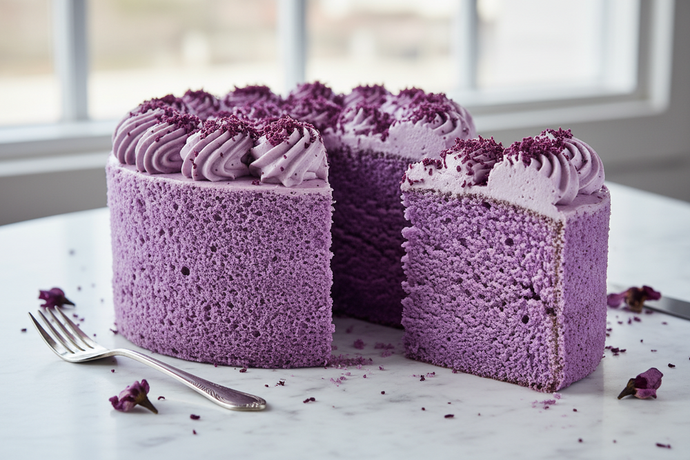 utea ube chiffon cake dessert