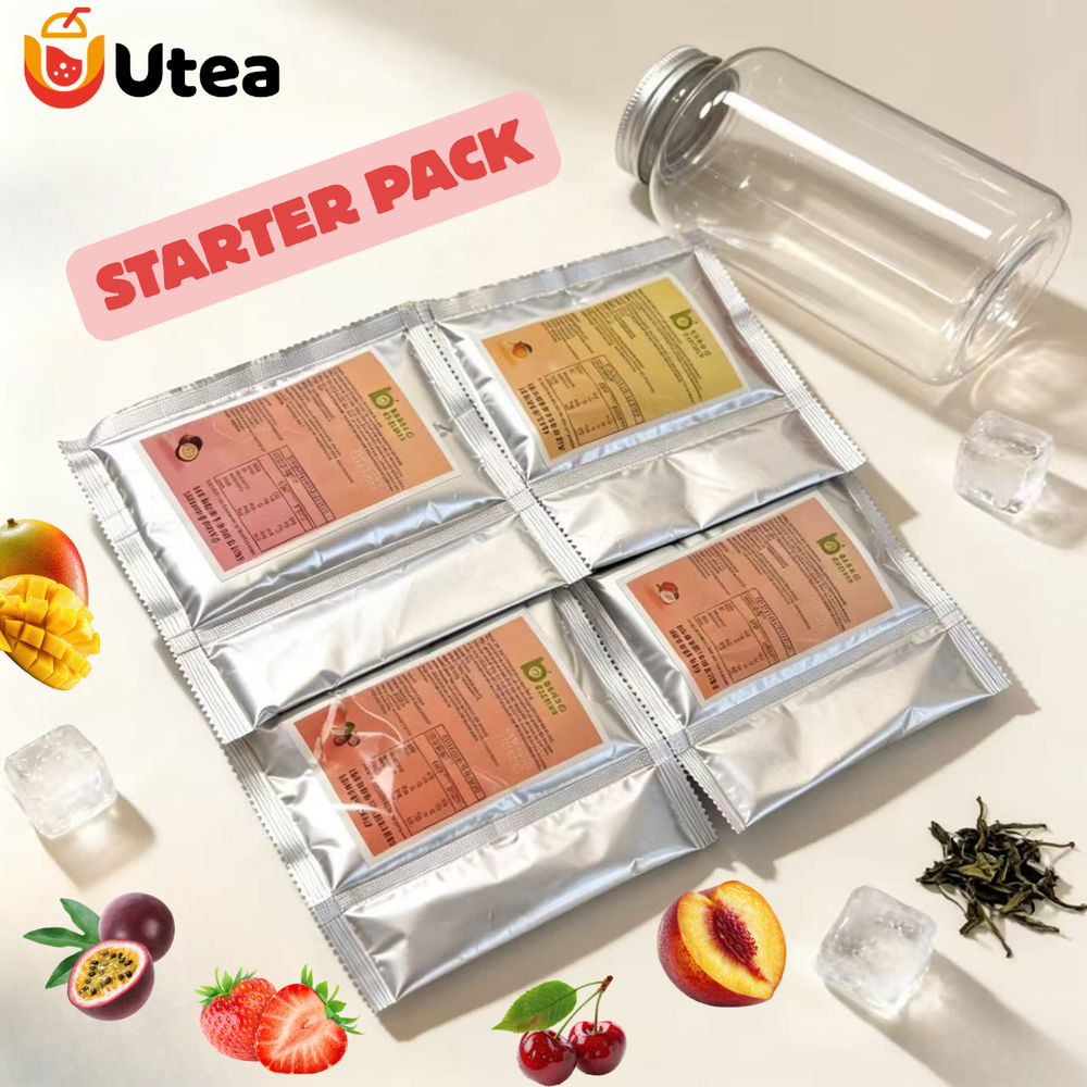 UTea fruit tea DIY kit with a reusable straw cup, a tea gift idea for Christmas