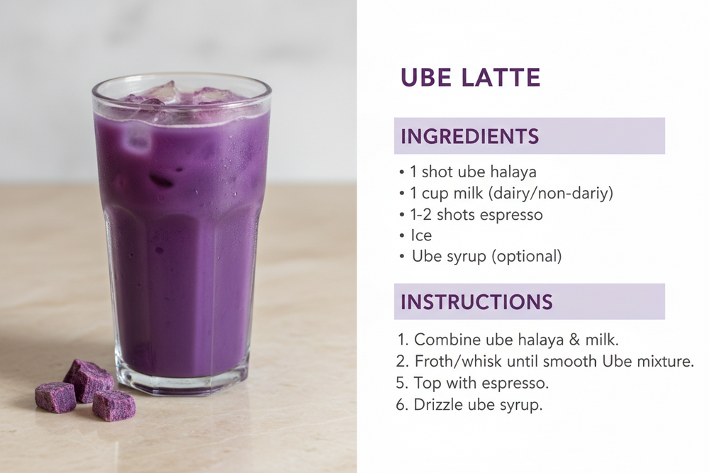 How to Make an Ube Latte — Classic Purple Yam Latte Recipe