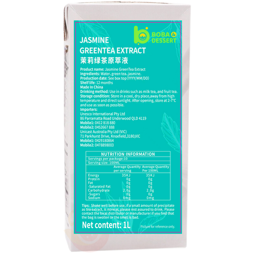 Jasmine Green Tea Extract 1L - BUY1GET1FREE