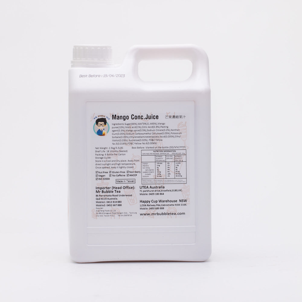 TC Mango Flavour Concentrated Syrup with pulp (2.5kg)