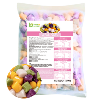 Frozen MIXED(4) Flavor BIG Taro Balls (500g) - Mel Metro only