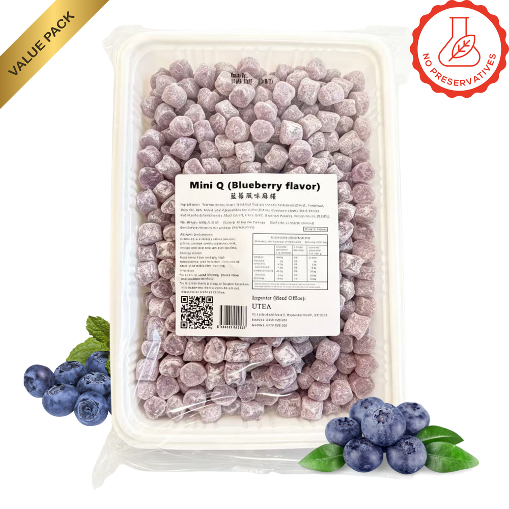 Mini Q Mochi Value Pack Blueberry 680g – bubble tea topping, no preservatives