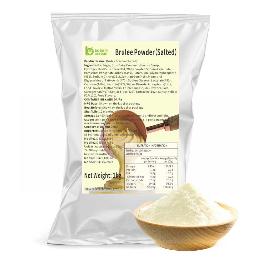 Salted Brulee Powder 1kg – cafe and bubble tea flavour powder