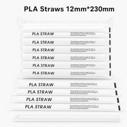PLA-23CM PLA Disposable 12mm Jumbo Straw (100pcs/pack)