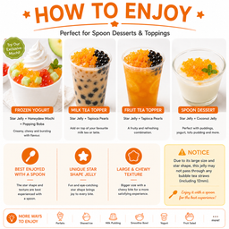 STAR ⭐ SHAPE Coconut Jelly-Mango Flavor  (3.85kg)