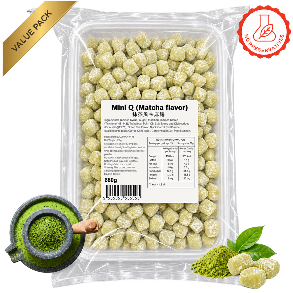 🍵 Mini Q Mochi Value Pack – Matcha (680g)