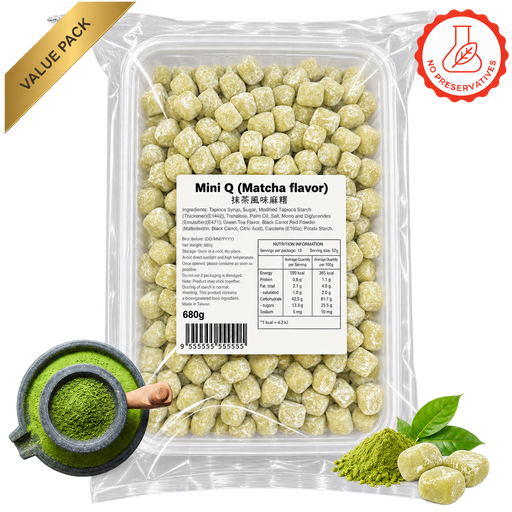 🍵 Mini Q Mochi Value Pack – Matcha (680g)