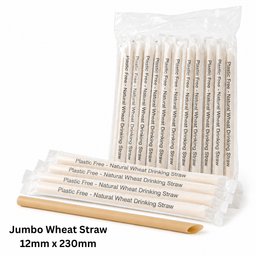 Jumbo Wheat Straw Individual Wrapped - 12mm x 230mm