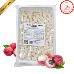 Mini Q Mochi Value Pack Lychee 680g – bubble tea topping, no preservatives