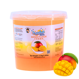Mango Flavor Popping Ball (3.2kg) Toppings - product image for bubble tea supply by UTea Australia