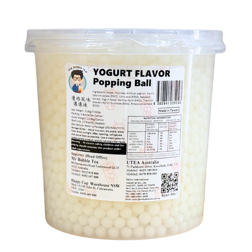 Yogurt Flavor Popping Balls 3.2kg bulk wholesale - UTea Australia