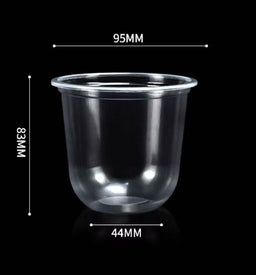 PP 95mm U360 or U500 or U700 CLEAR CUP