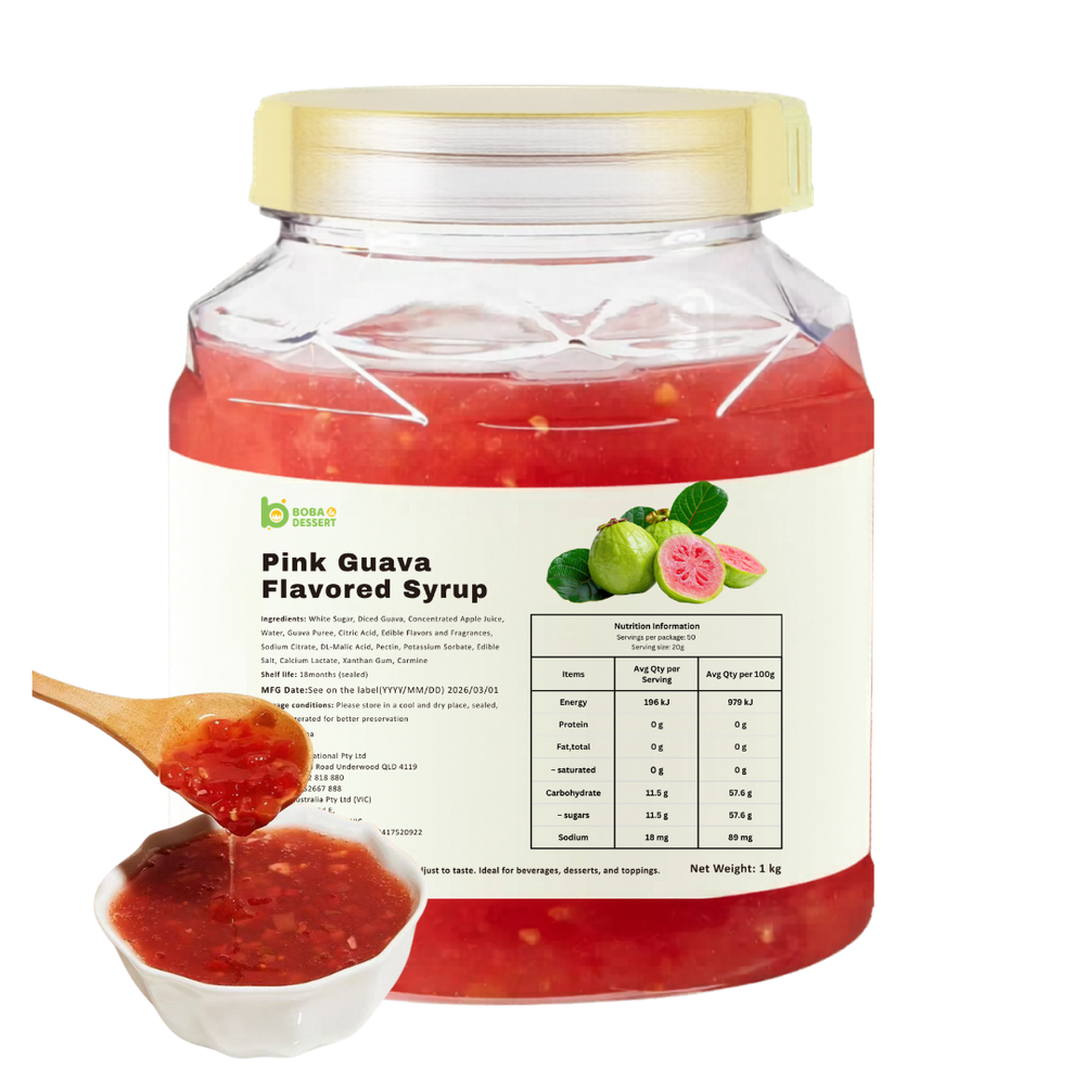 Pink Guava Flavoured Syrup 1kg wholesale - UTea Australia