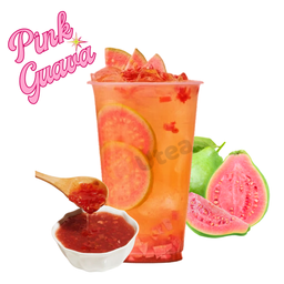 Pink Guava Flavoured Syrup bubble tea application - UTea Australia