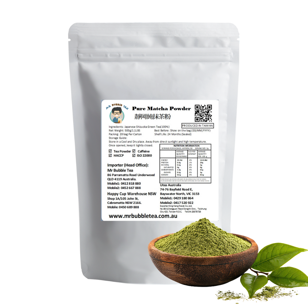 Pure Matcha powder 500g - NEW - product image for bubble tea supply by UTea Australia