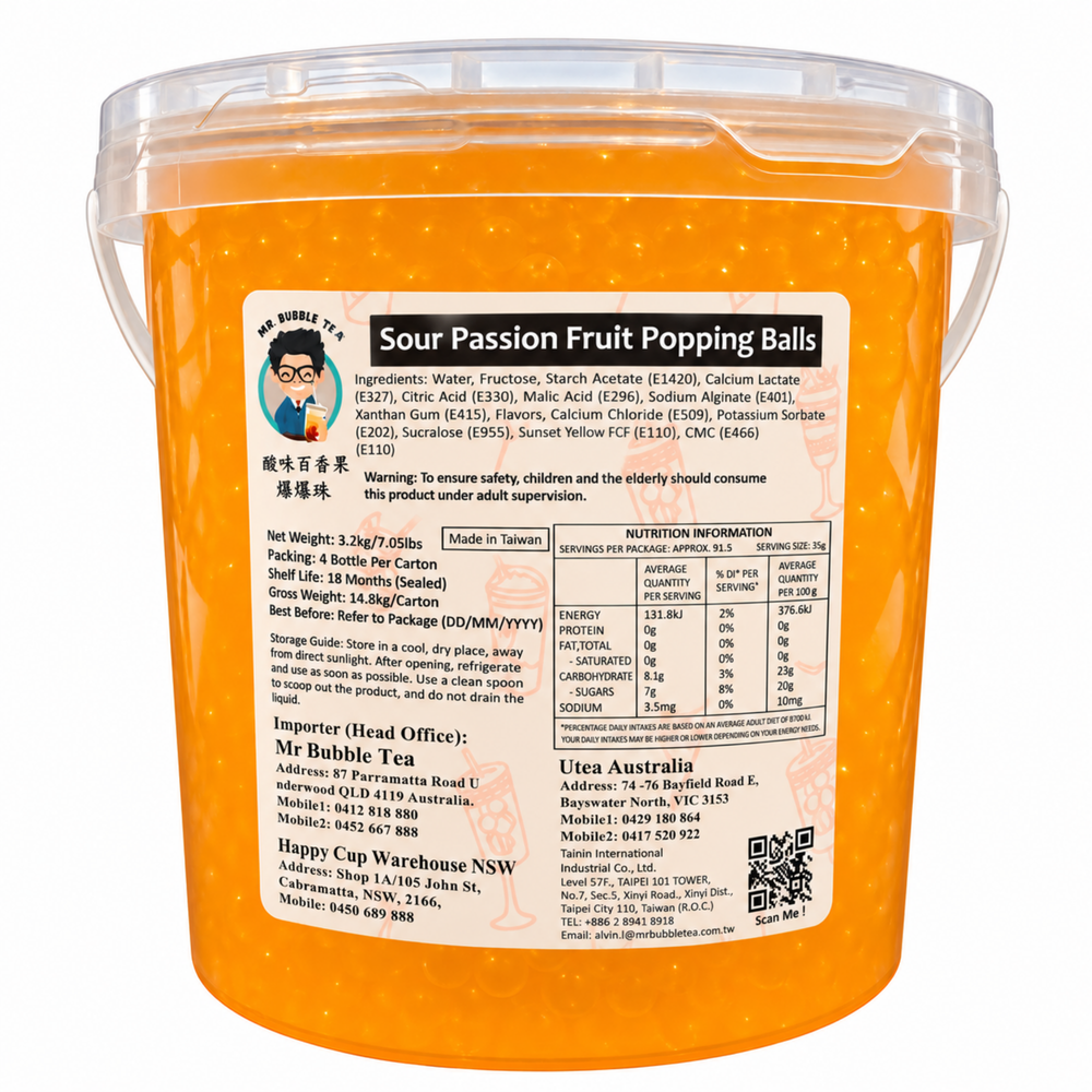 Sour Passion Fruit Flavor Popping Ball (3.2kg)