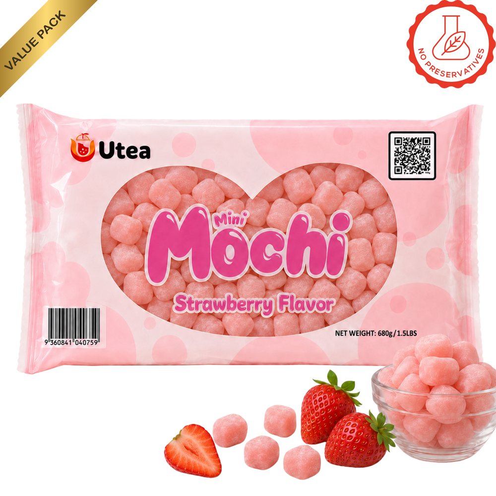 🍓 Mini Q Mochi Value Pack – Strawberry (680g)