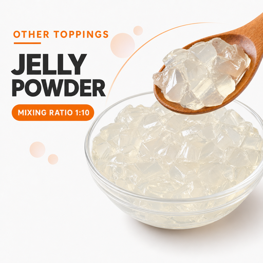 Prepared clear jelly made from 1:10 jelly powder