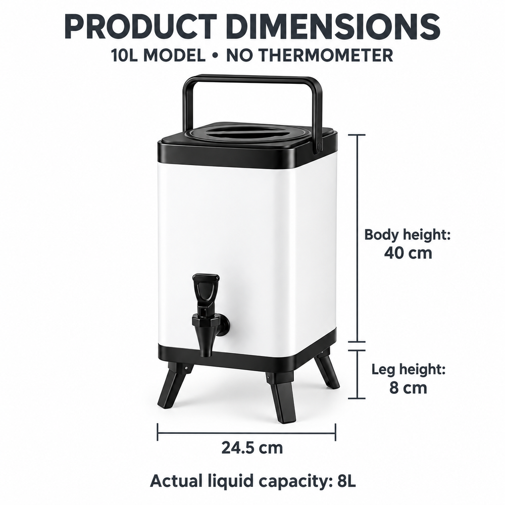 Tea warmer dispenser 10L - No Thermometer Version