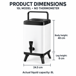 Tea warmer dispenser 10L - No Thermometer Version